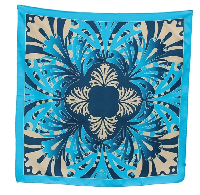 Foulard sur-mesure bleu