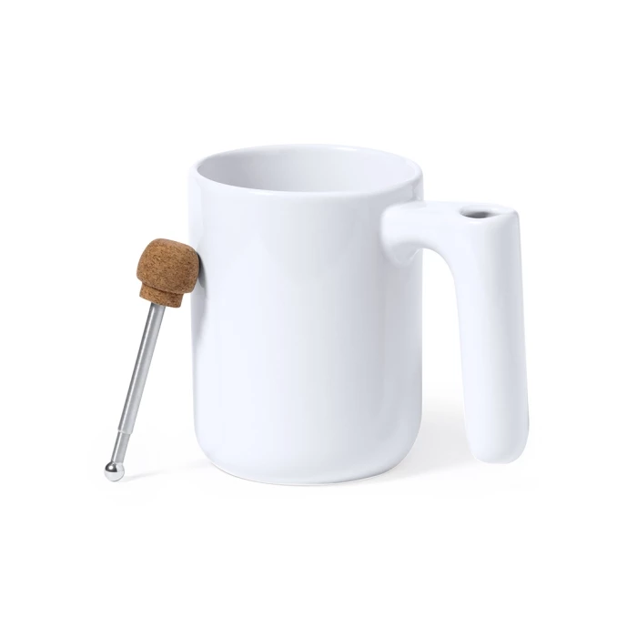 Mug céramique 500ml, agitateur extensible