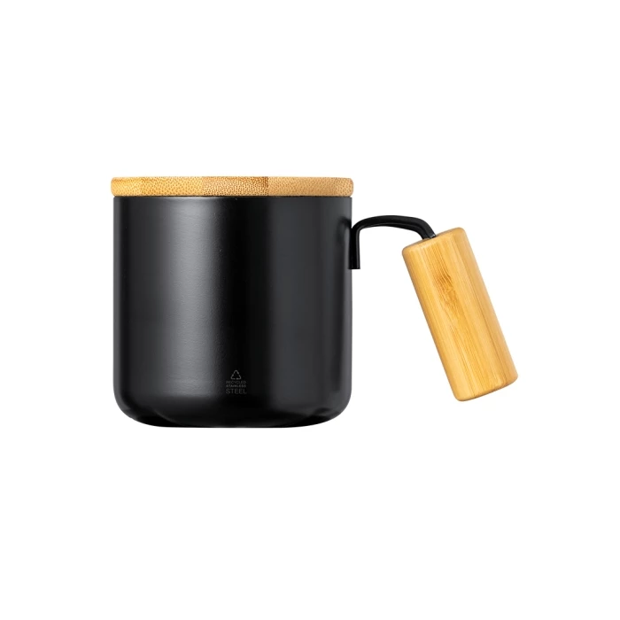 Bamboo & recycled steel mug 330ml