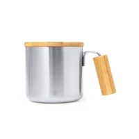 Bamboo & recycled steel mug 330ml