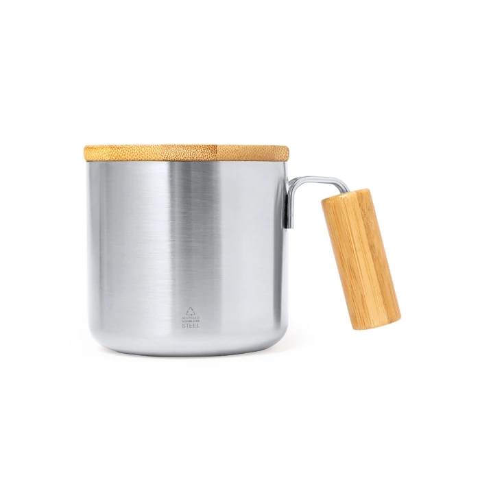 Mug acier recyclé & bambou 330 ml