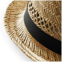Natural straw openwork hat