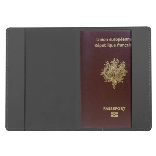Protège-passeport cuir recyclé