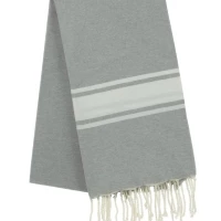 Fouta tissage à plat avec franges