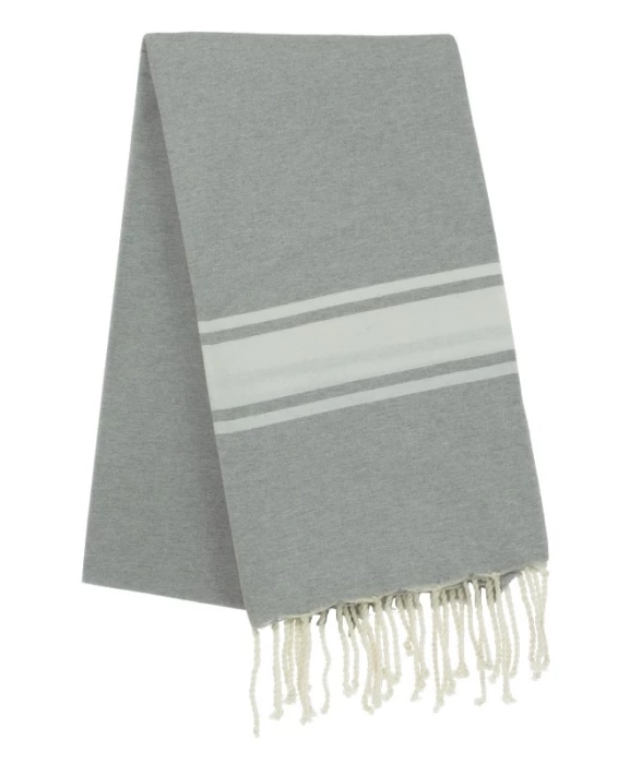 Fouta tissage à plat avec franges