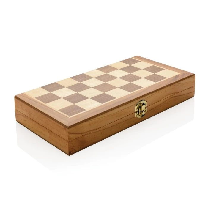 Jeu d\'echecs pliable en bois 