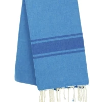 Fouta tissage à plat avec franges