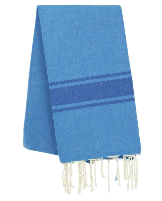 Fouta tissage à plat avec franges