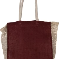 Sac Jute & Filet Coton 37 x 42 x 20 cm