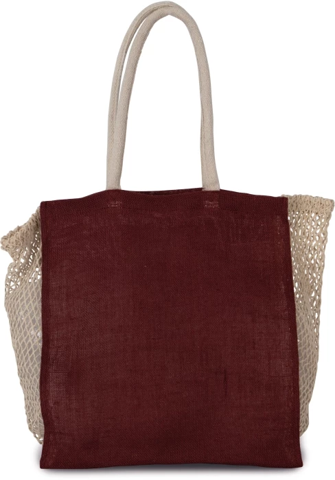 Sac Jute & Filet Coton 37 x 42 x 20 cm