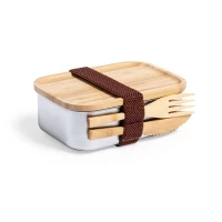 Lunch box en acier & bambou