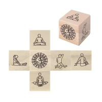 Jeu de yoga de bois