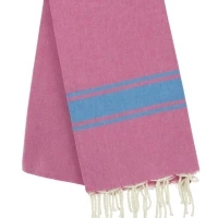 Fouta tissage à plat avec franges