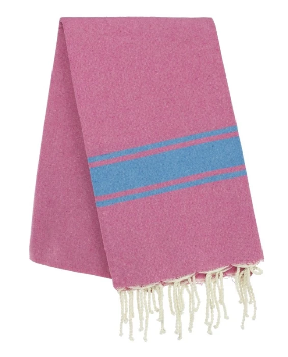 Fouta tissage à plat avec franges