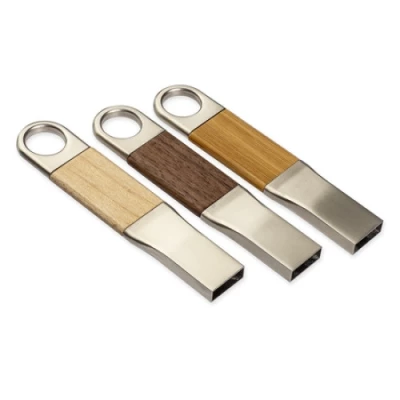 Clé USB en métal et bois