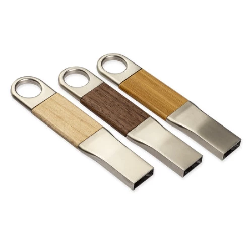 Clé USB en métal et bois