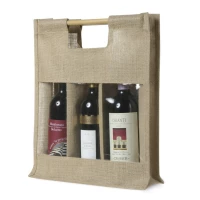 Hessian bottle bag