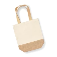 Sac coton & jute 24 x 41 x 13 cm