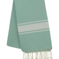 Fouta tissage à plat avec franges