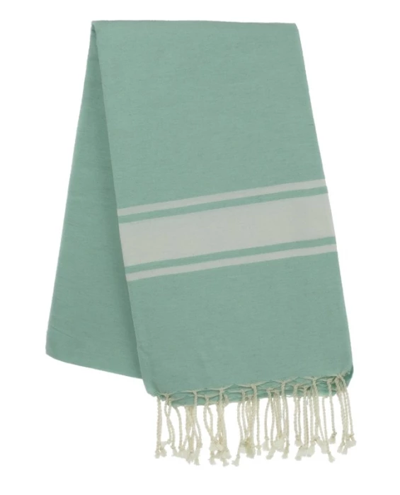 Fouta tissage à plat avec franges