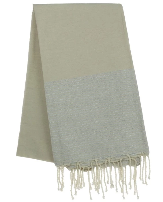 Fouta nid d\'abeille et lurex