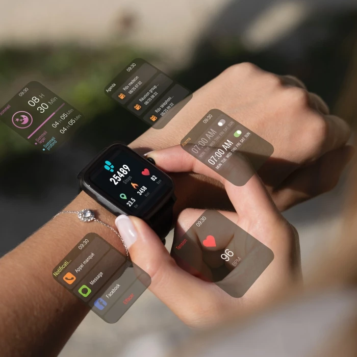 Touch screen connected watch