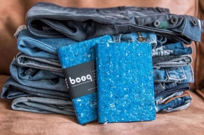 Carnet en textiles recyclés