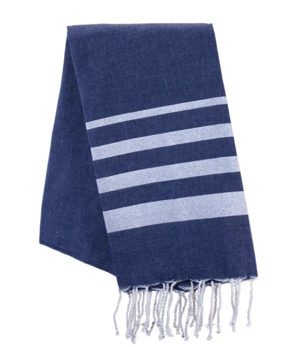 Fouta coton et lurex brodée personnalisable 