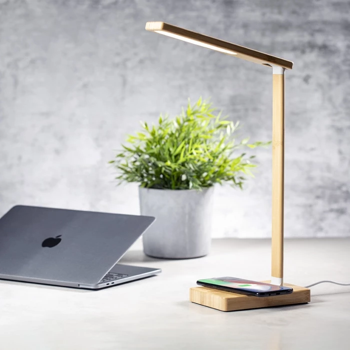 Lampe bambou chargeur 10W intégré