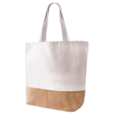 Sac en coton recyclé et jute 38 x 44 x 18cm
