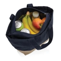 Recycled canvas cooler bag undyed 38 x 25 x 14 cm