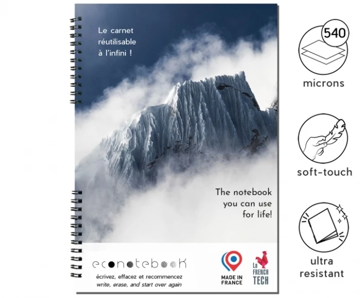 Reusable A4 notebook made France 
