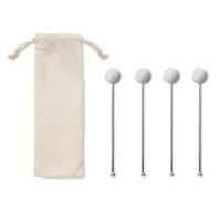 Stainless steel drink stirrers