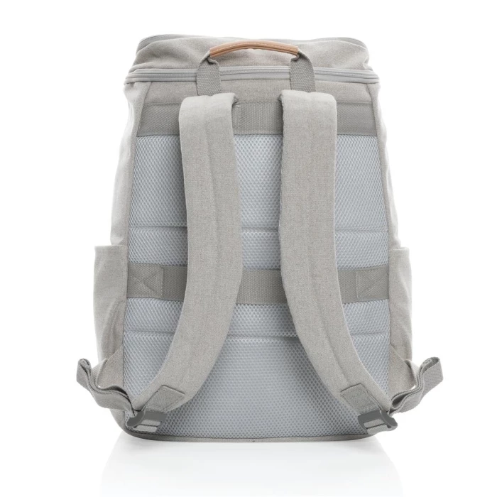 Recycled computer backpack 2% water.org