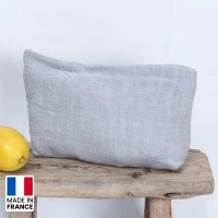 Washed linen pouch made in france