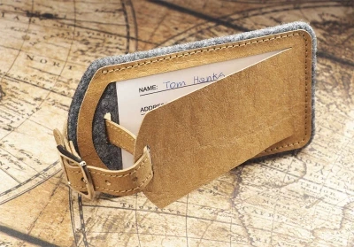 Etiquette bagage feutre & wash paper