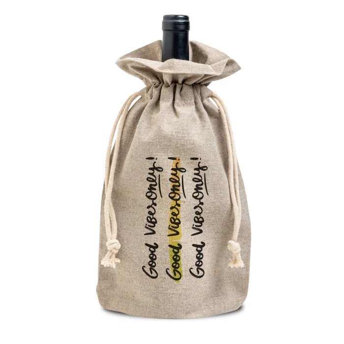 Recycled cotton bottle bag
