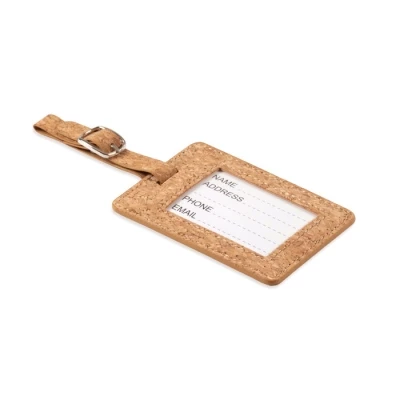 Cork luggage tag