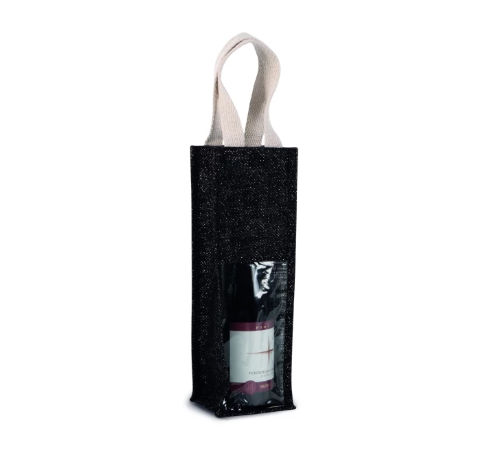 Hessian bottle bag