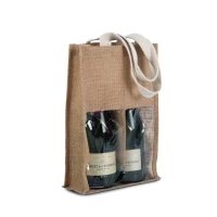 Hessian bottle bag