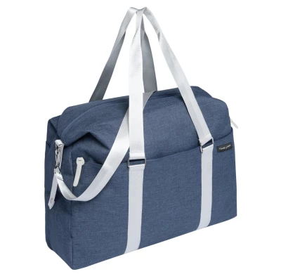 Bag with silver handles  55 x 37 x 18 cm