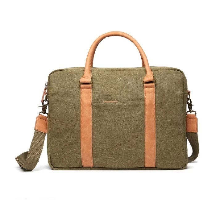 Recycled canvas laptop bag