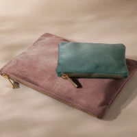 Recycled velvet pouch 24 x 23 cm