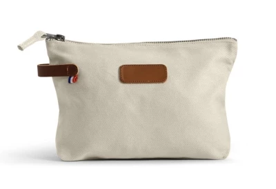 Organic coton pouch France 25 x 16 x 3 cm