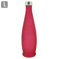 Bouteille colorée verre 1 litre