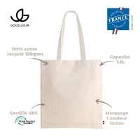 Recycled coton totebag made in France