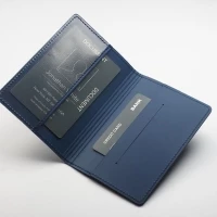 Recycled leather luggage tag &passport cover set