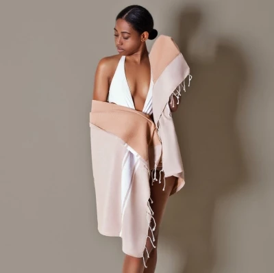 Serviette paréo tissu éponge