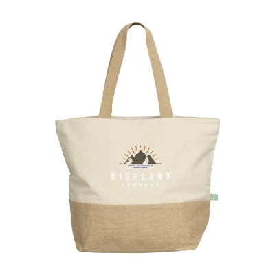 Grand sac jute & coton bio 49,5 x 38 x 16 cm