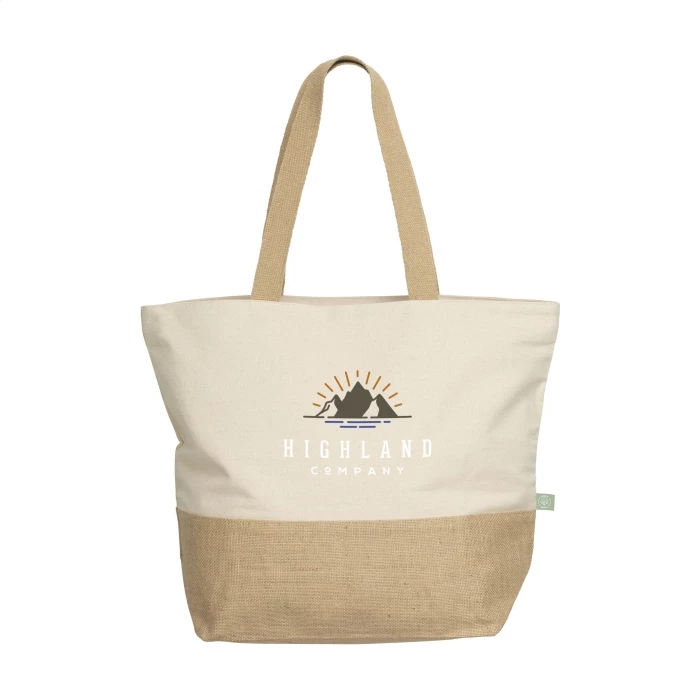 Grand sac jute & coton bio 49,5 x 38 x 16 cm